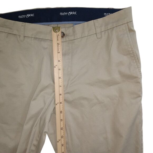 Jos A Bank 1905 Men's Pants Khaki 36x27 100% Cotton - Picture 4 of 6